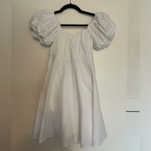 Abercrombie & Fitch White Puff Sleeve Dress